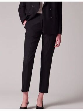 Paul Smith Women's Wool Pants Italian 40 Soho Fit Black Luxury Classic Office